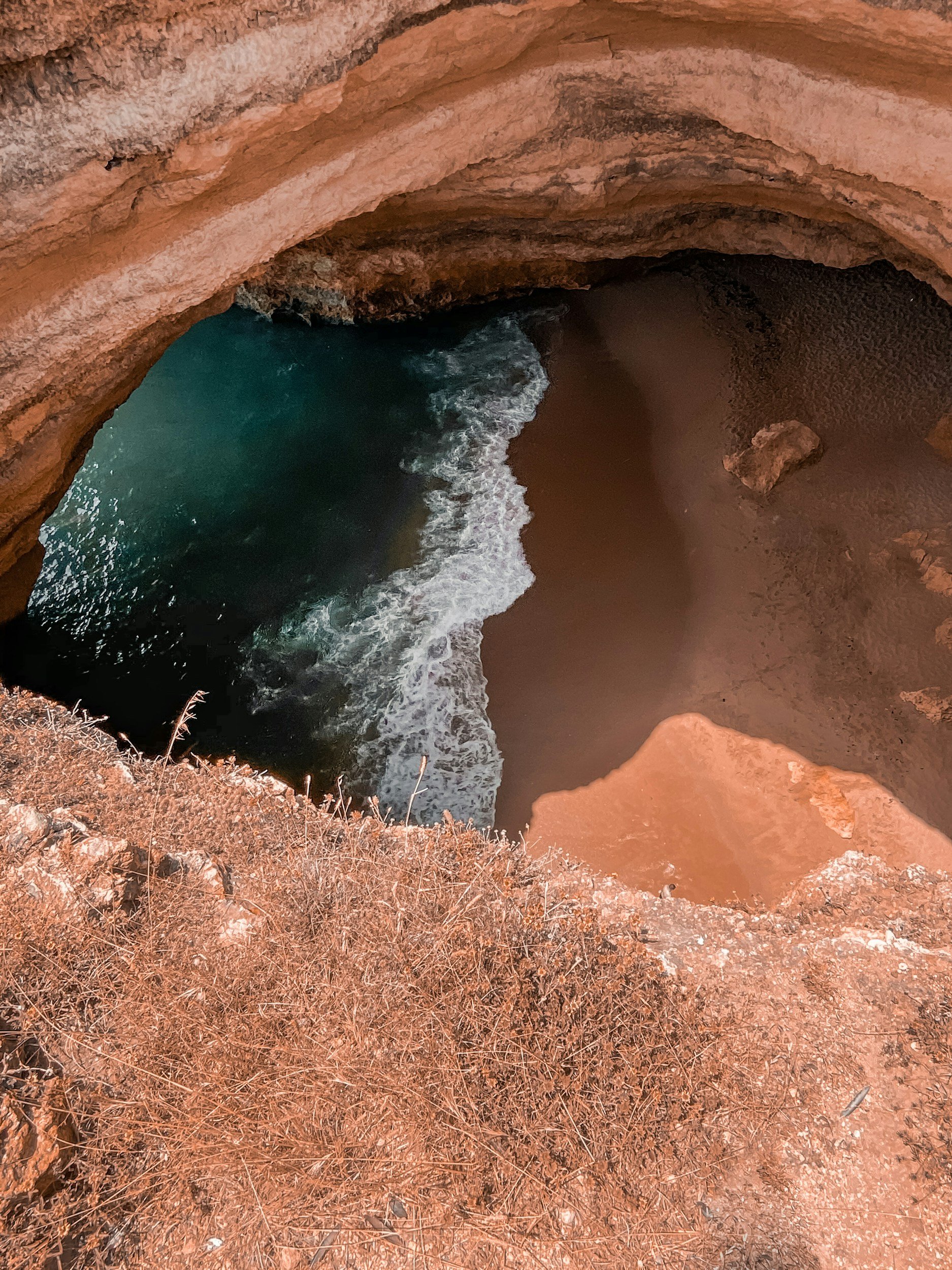 Aerial view of the Algarve coastline